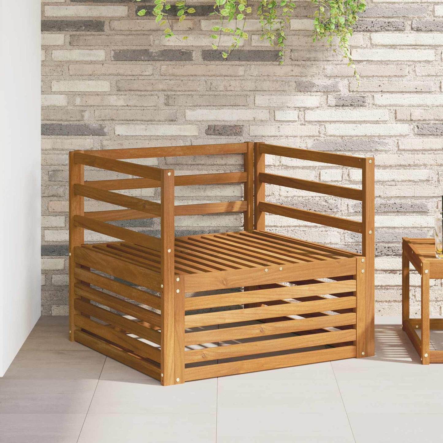 2 Stück Outdoor-Sofa Natur