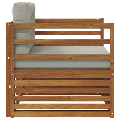 Outdoor-Sofa Massives Akazienholz und Polyester