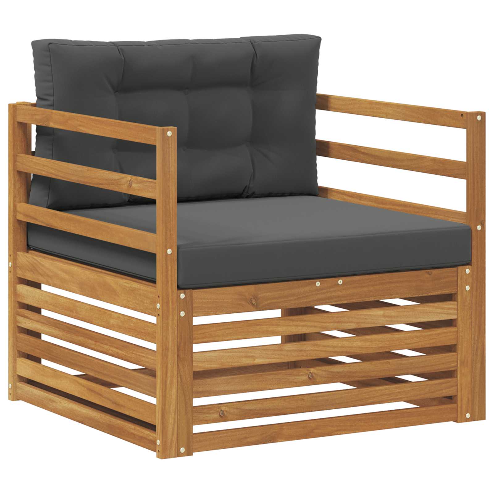Outdoor-Sofa Massives Akazienholz und Polyester