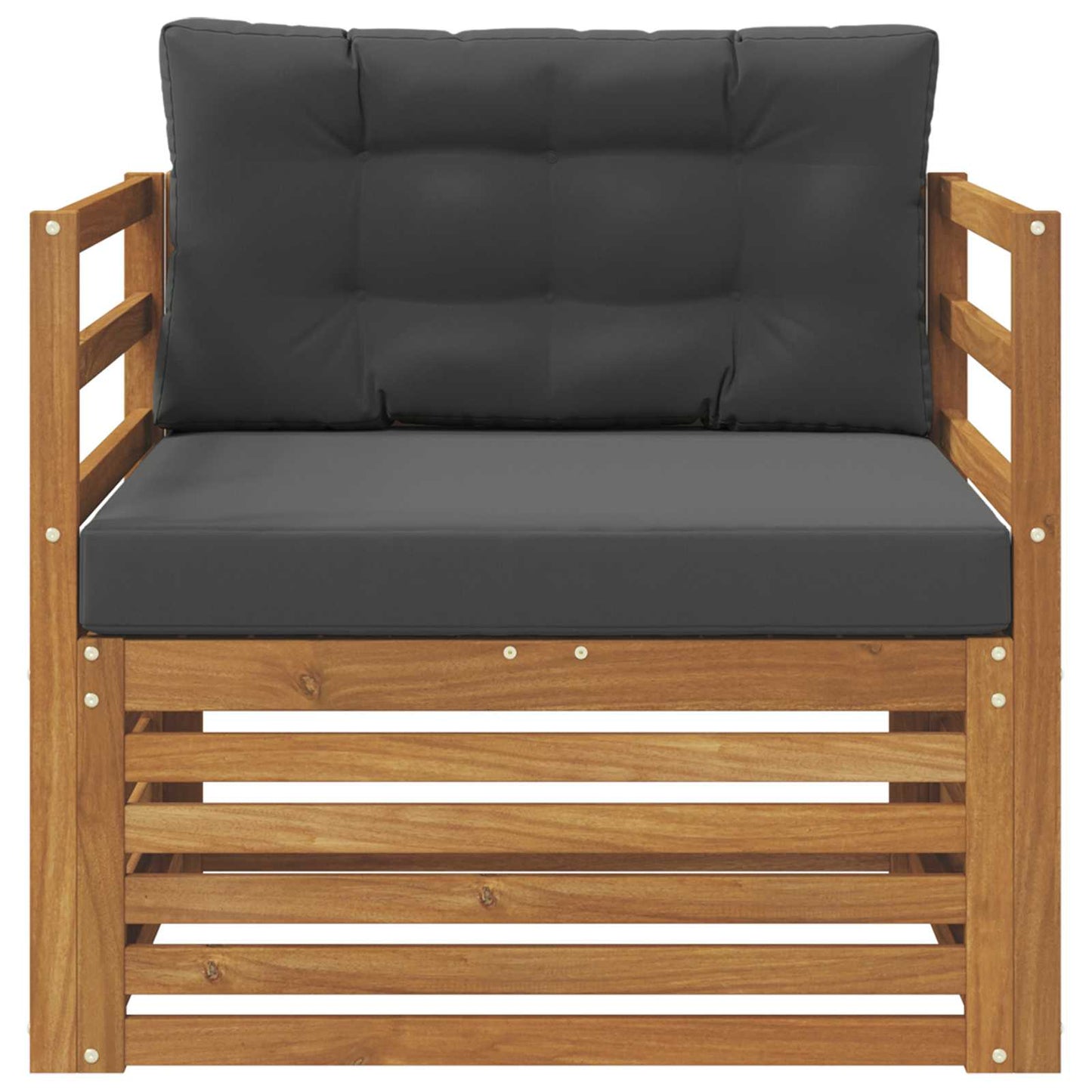 Outdoor-Sofa Massives Akazienholz und Polyester