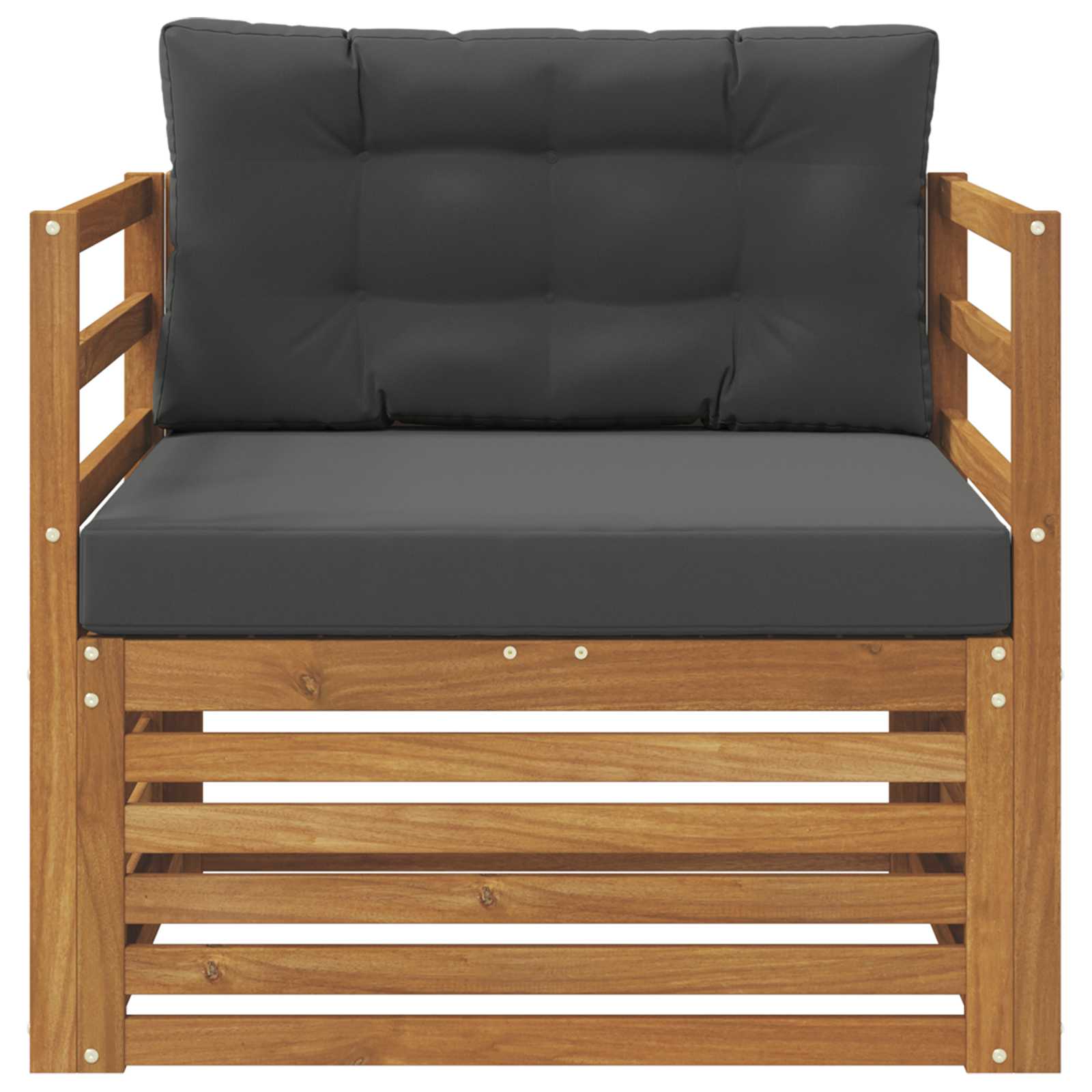 Outdoor-Sofa Massives Akazienholz und Polyester