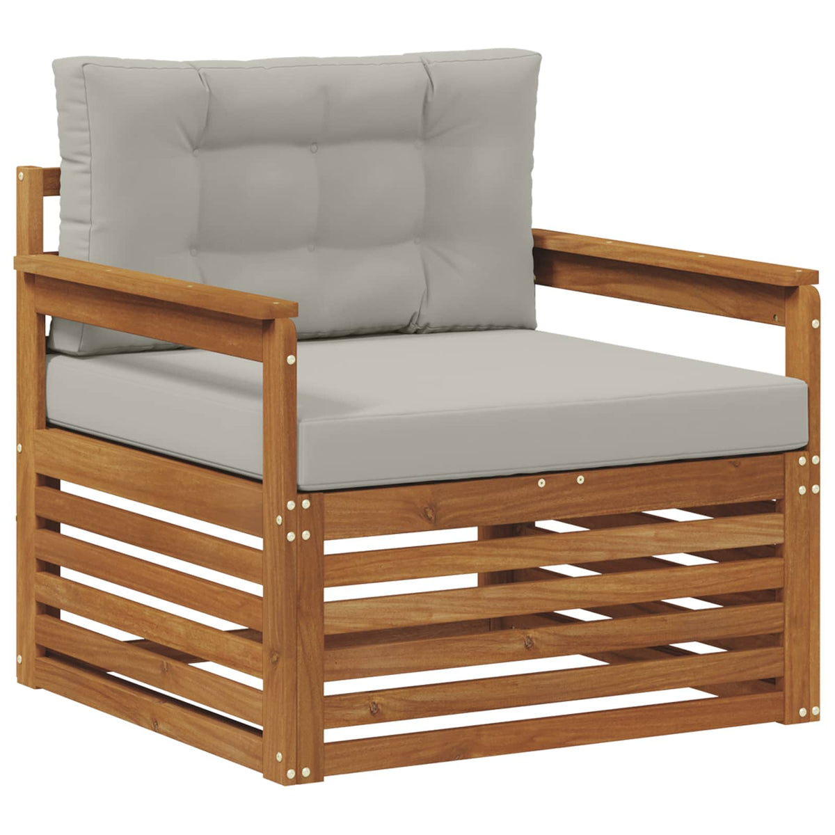 Outdoor-Sofa Massives Akazienholz und Polyester
