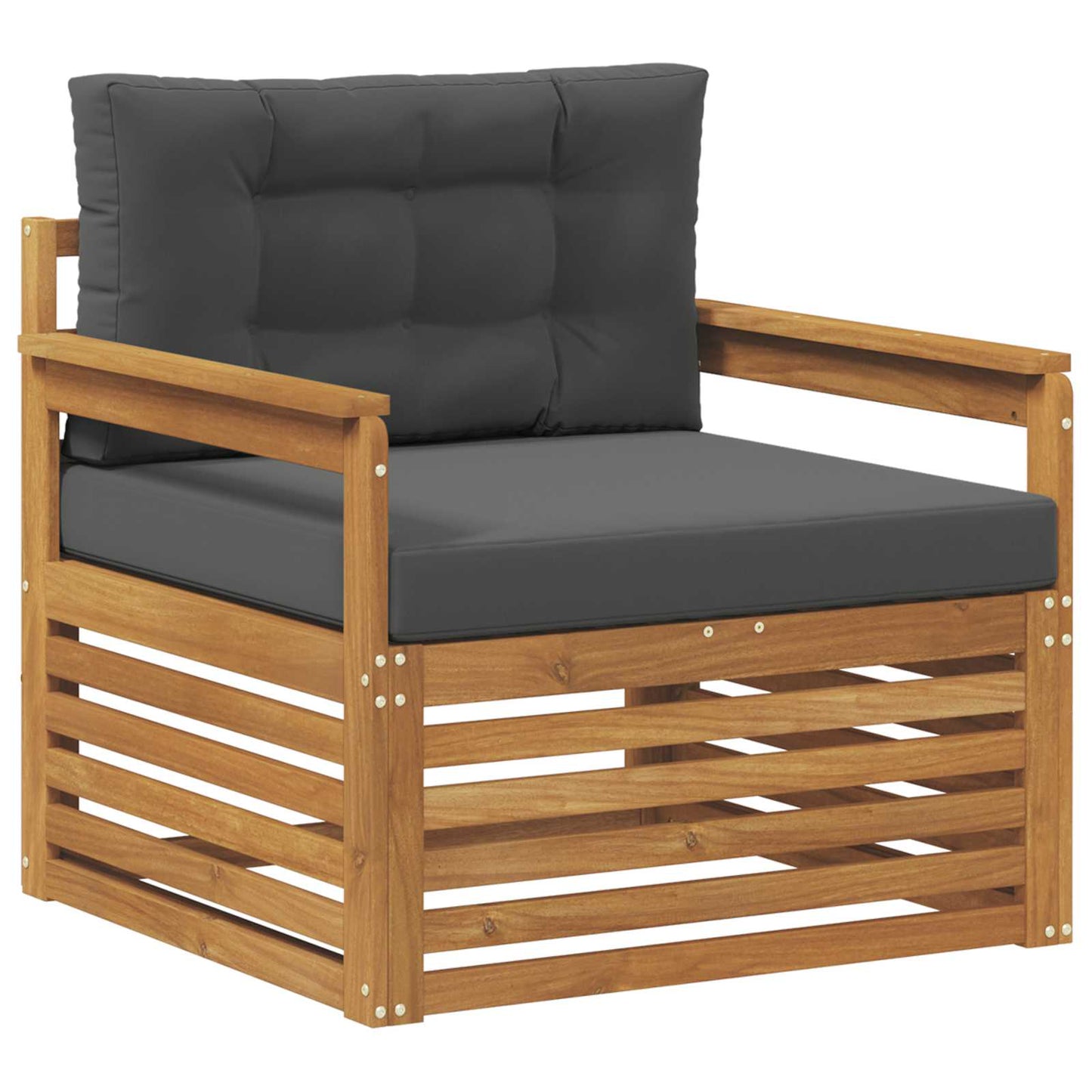Outdoor-Sofa Massives Akazienholz und Polyester