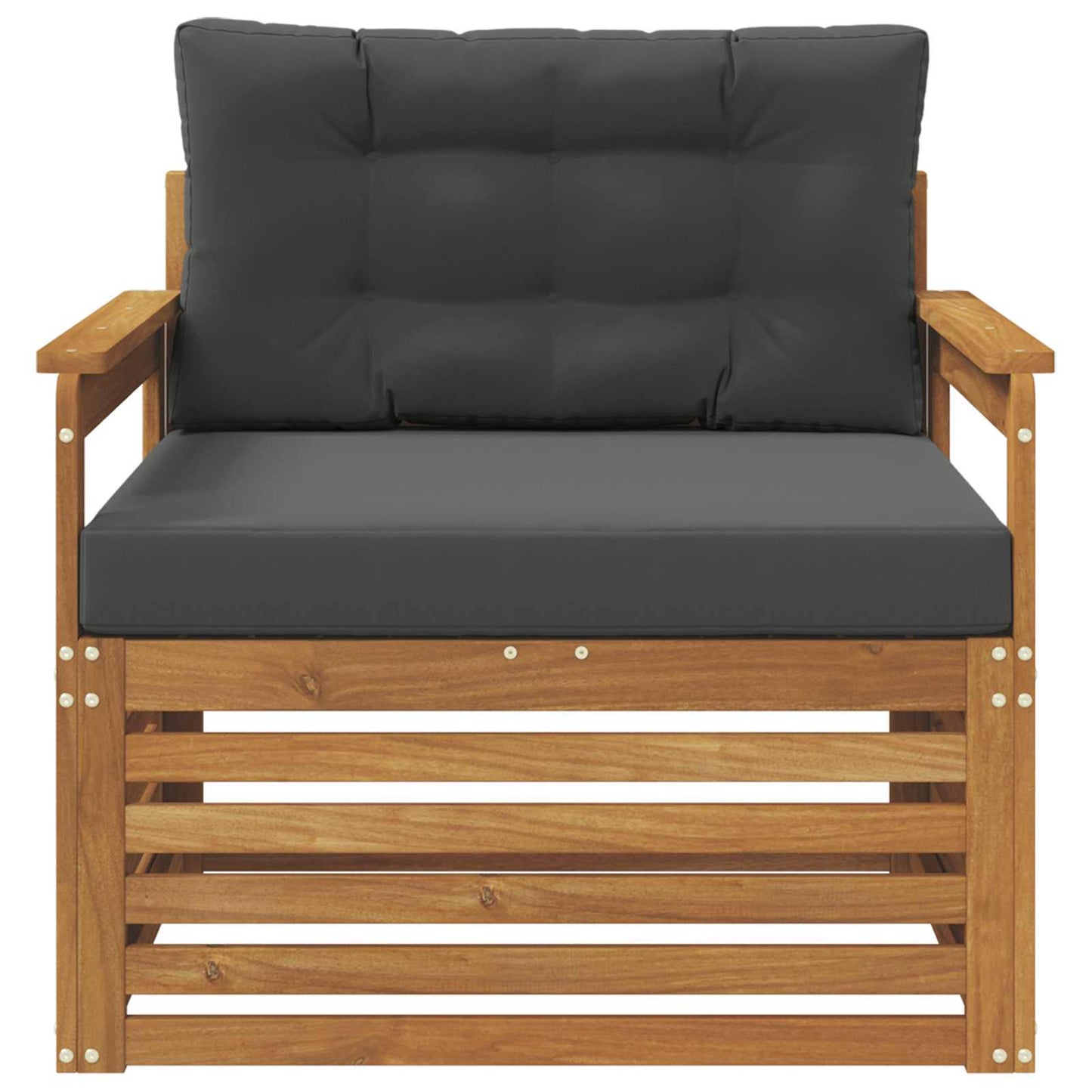 Outdoor-Sofa Massives Akazienholz und Polyester
