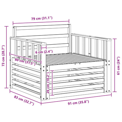 2 Stk. Outdoor-Sofa Natur