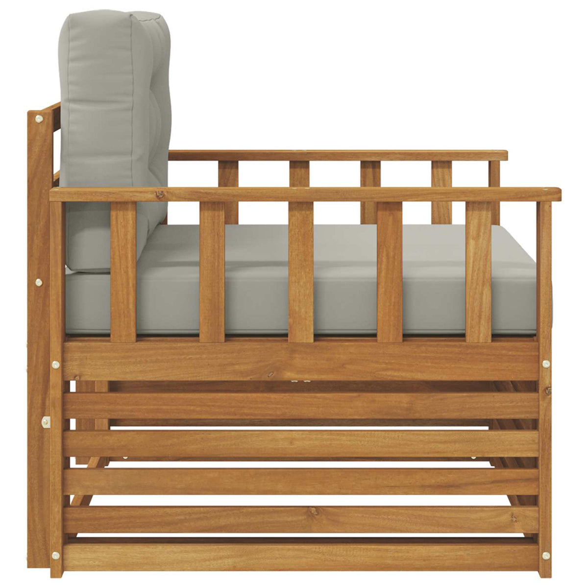 Outdoor-Sofa Massives Akazienholz und Polyester