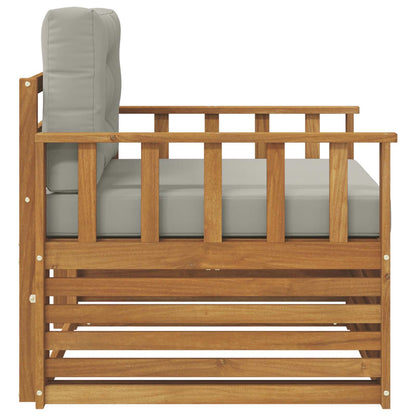 Outdoor-Sofa Massives Akazienholz und Polyester