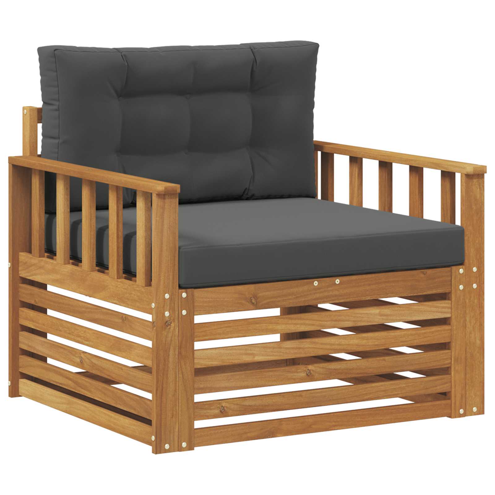 Outdoor-Sofa Massives Akazienholz und Polyester