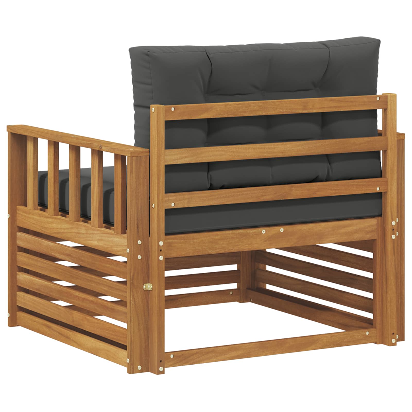 Outdoor-Sofa Massives Akazienholz und Polyester