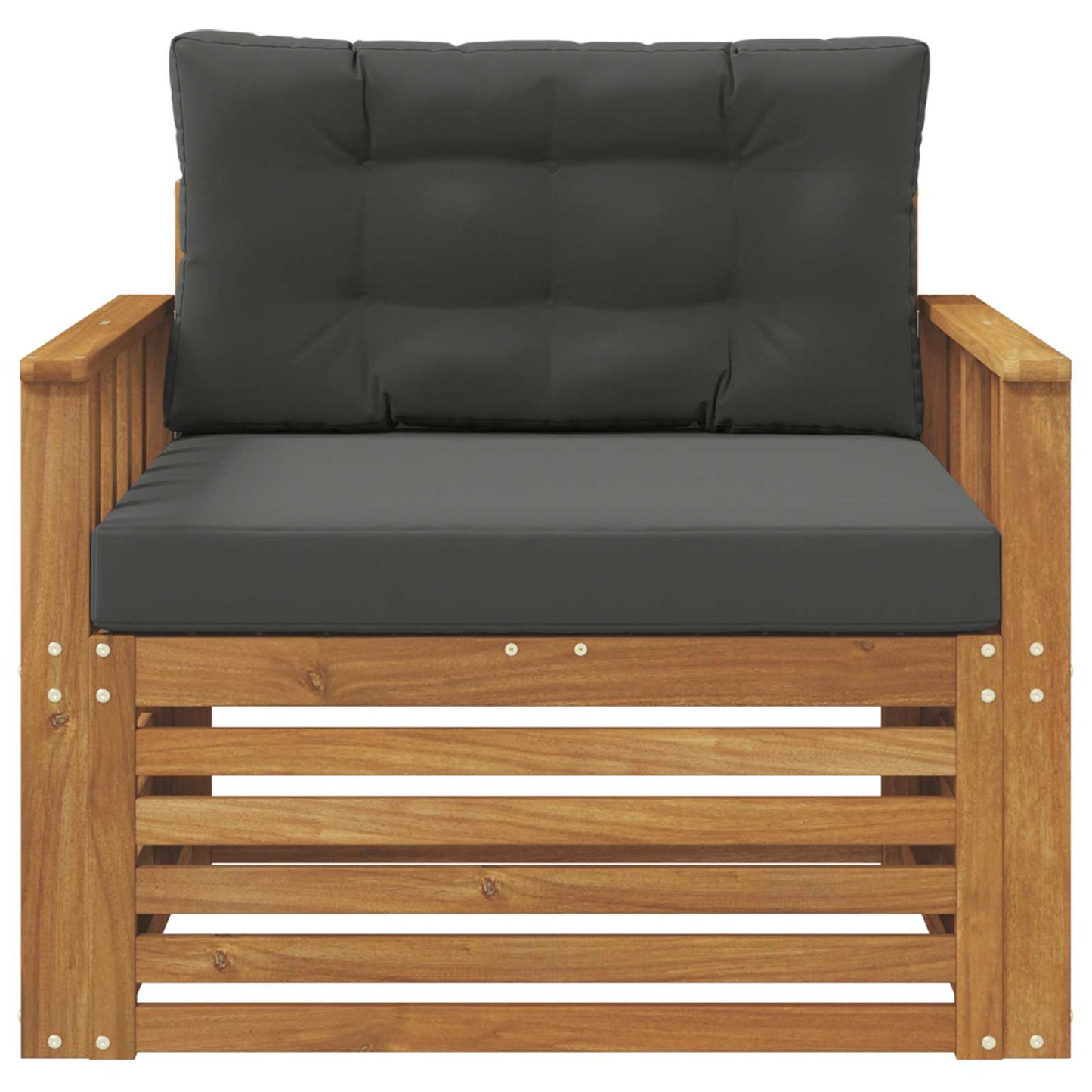 Outdoor-Sofa Massives Akazienholz und Polyester