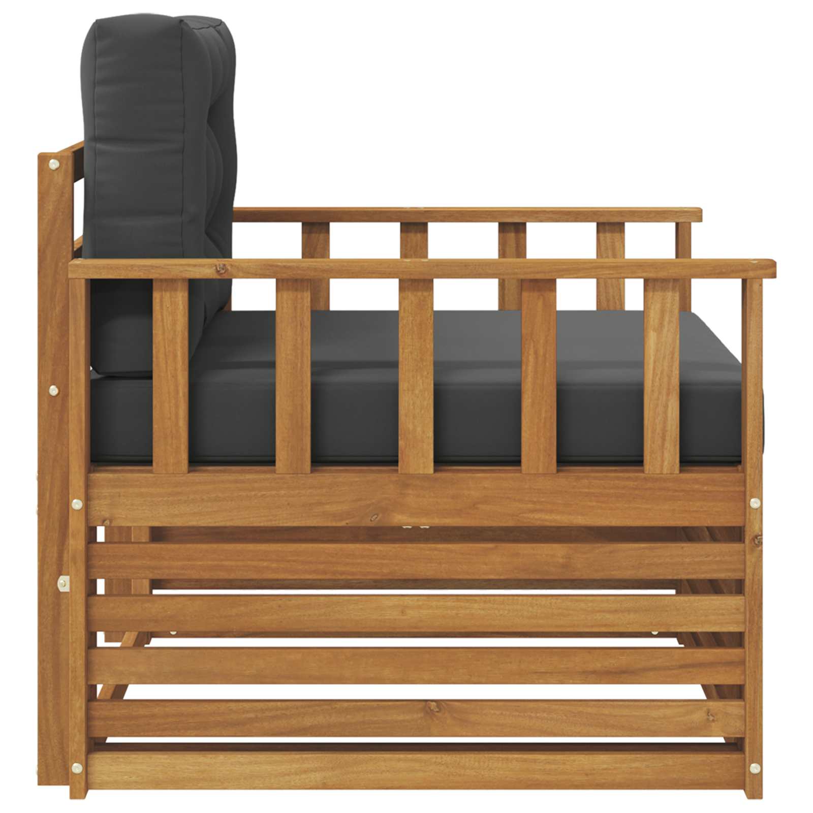 Outdoor-Sofa Massives Akazienholz und Polyester