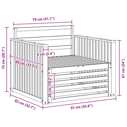 2 Stk. Outdoor-Sofa Natur