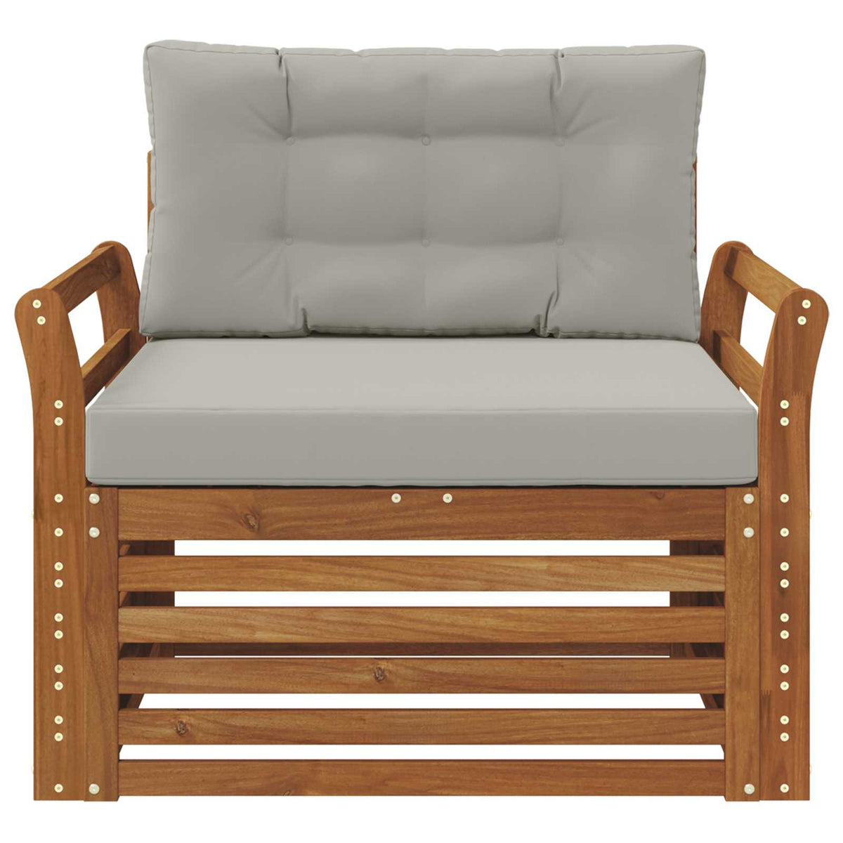 Outdoor-Sofa Massives Akazienholz und Polyester