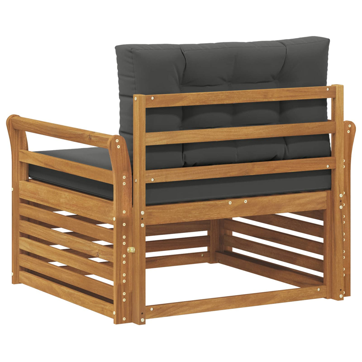 Outdoor-Sofa Massives Akazienholz und Polyester