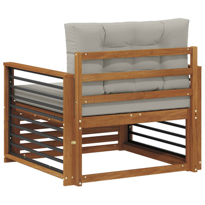 Outdoor-Sofa Massives Akazienholz und Polyester