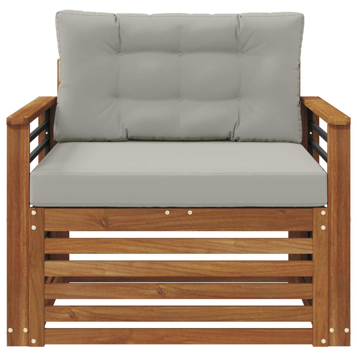 Outdoor-Sofa Massives Akazienholz und Polyester