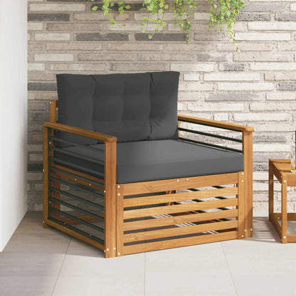Outdoor-Sofa Massives Akazienholz und Polyester