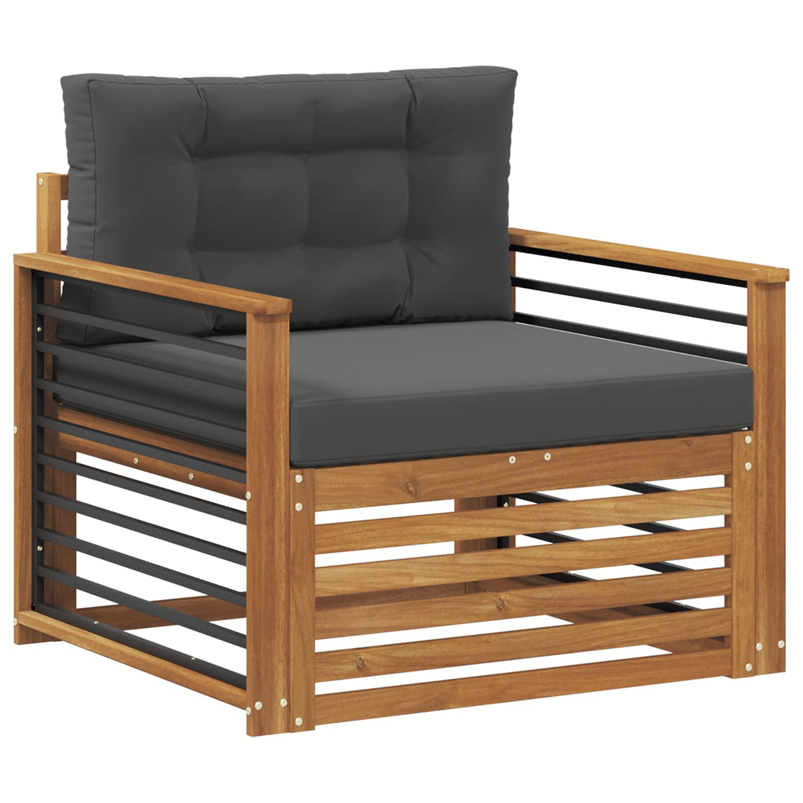 Outdoor-Sofa Massives Akazienholz und Polyester