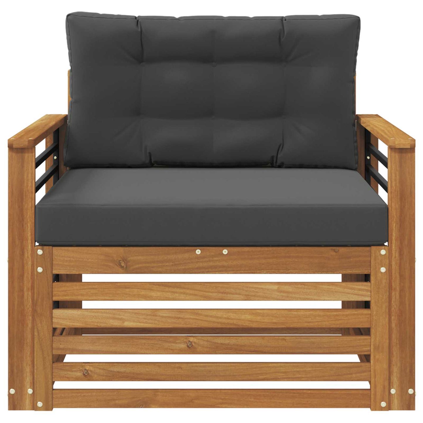 Outdoor-Sofa Massives Akazienholz und Polyester