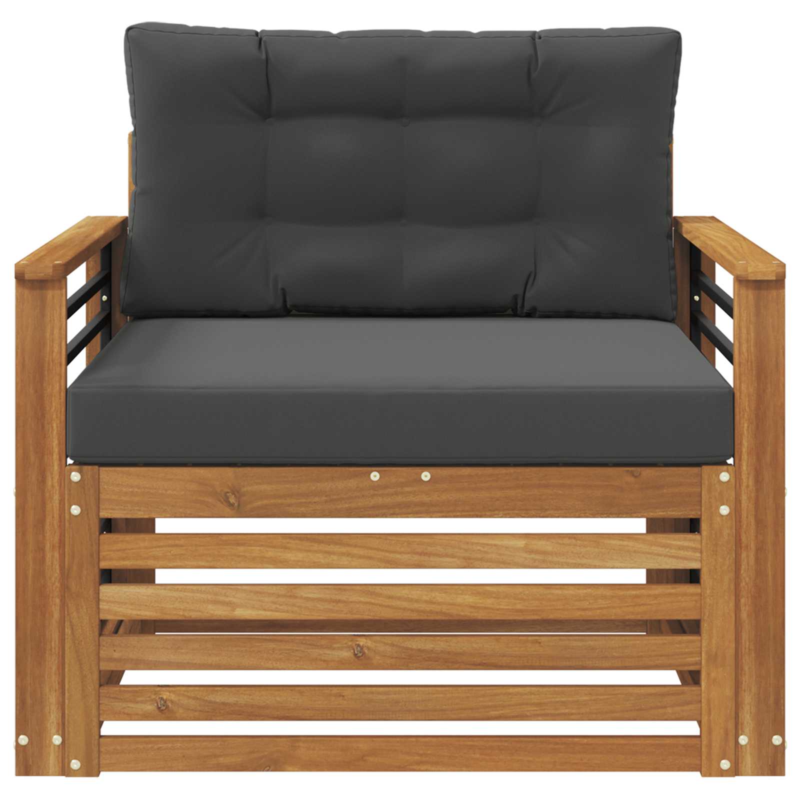 Outdoor-Sofa Massives Akazienholz und Polyester