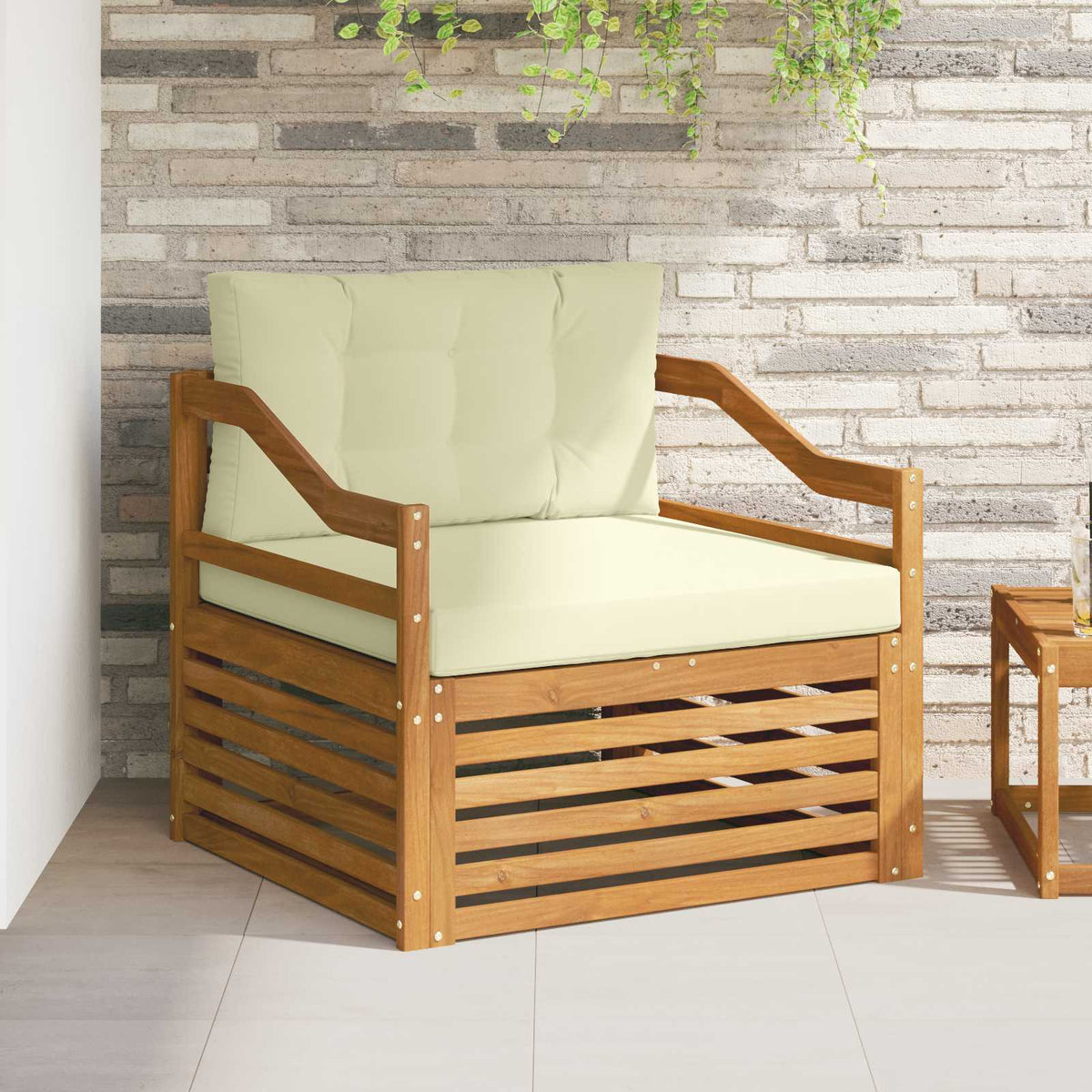Outdoor-Sofa Natur und Creme