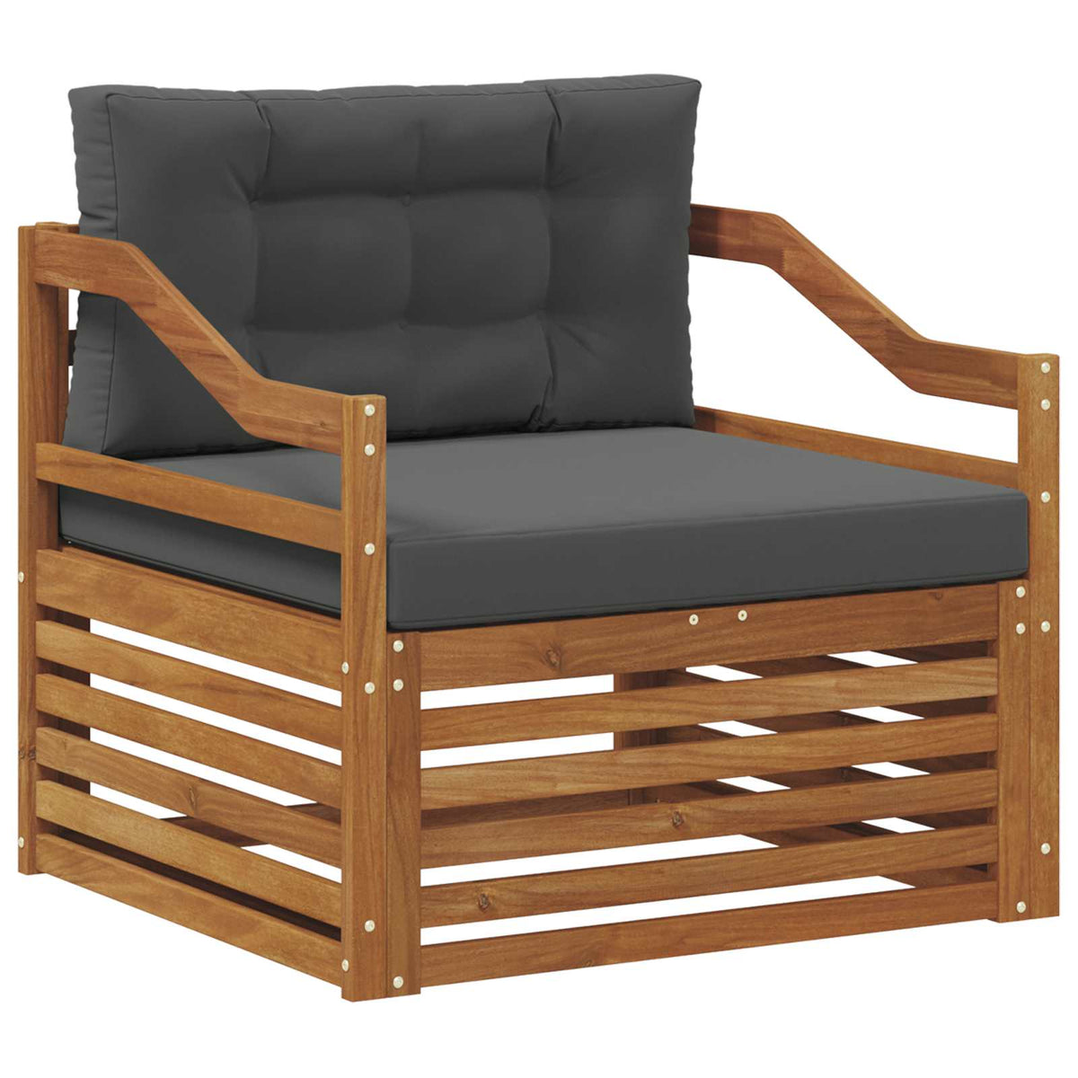 Outdoor-Sofa Natur und Anthrazit