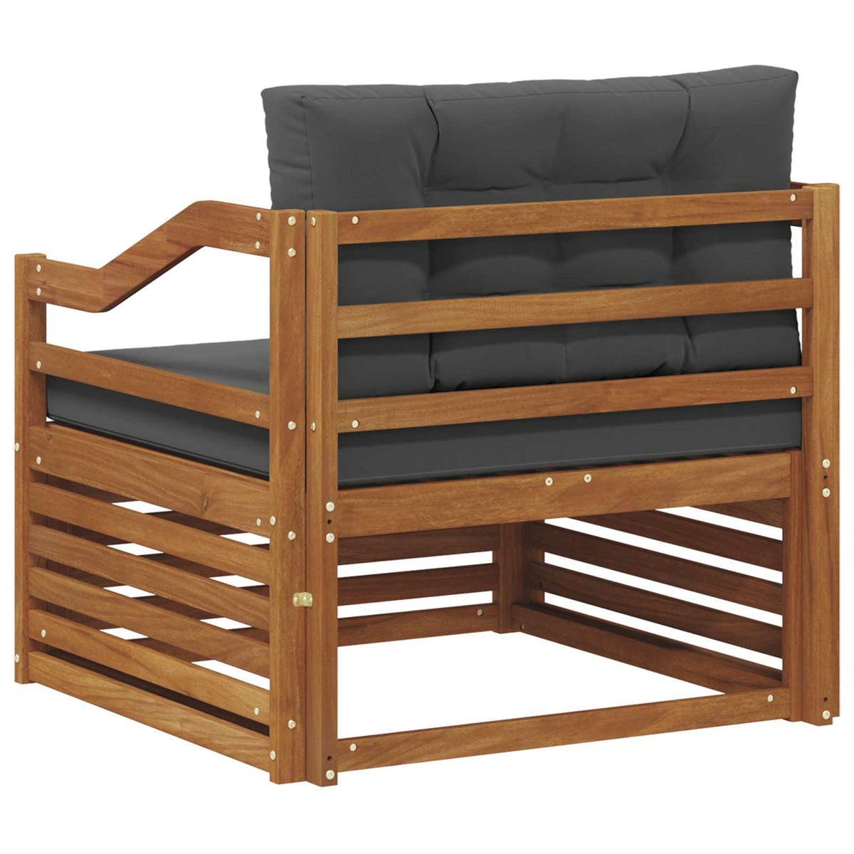 Outdoor-Sofa Natur und Anthrazit