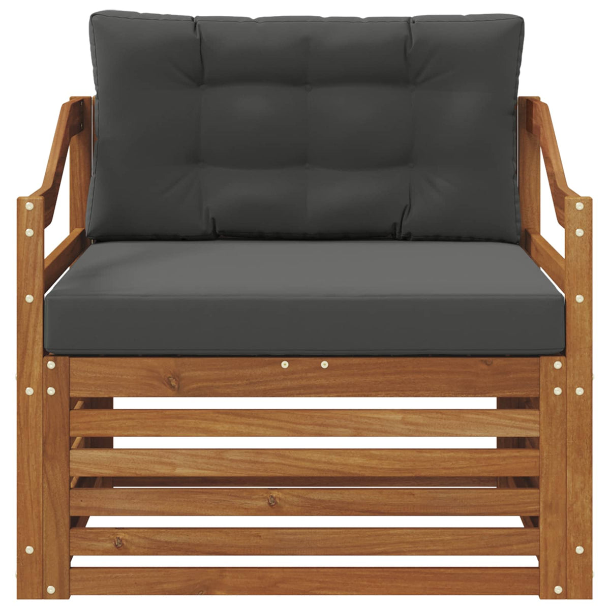 Outdoor-Sofa Natur und Anthrazit