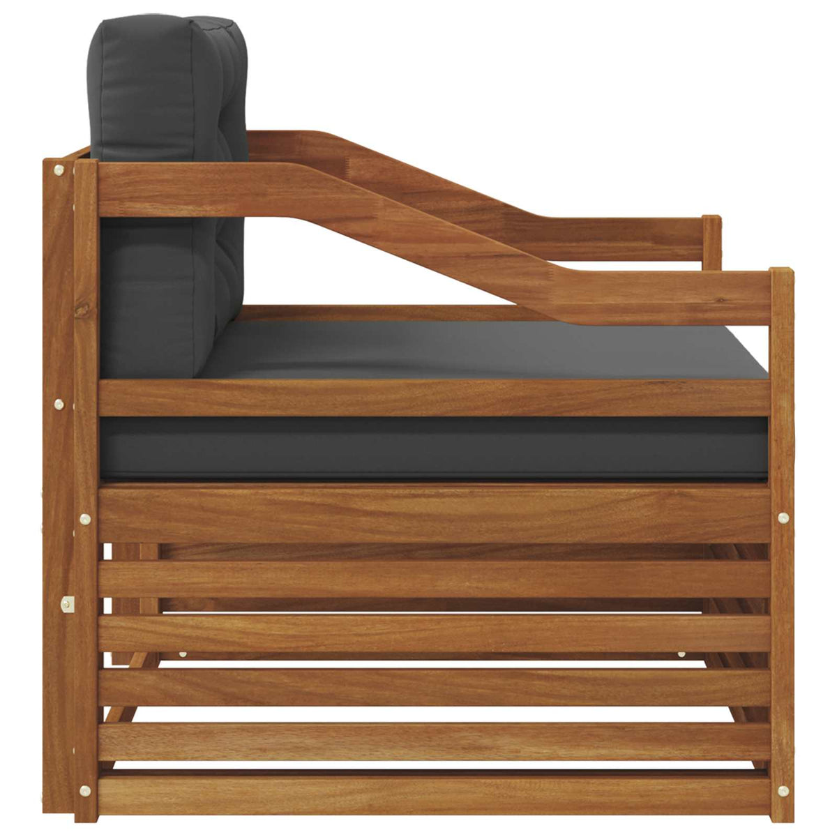 Outdoor-Sofa Natur und Anthrazit