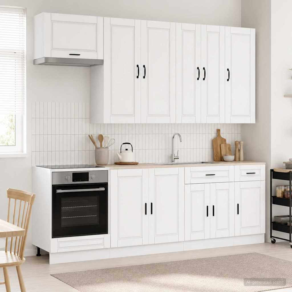 Kücheneinheit PORTO 8 pcs Weiß Holzwerkstoff