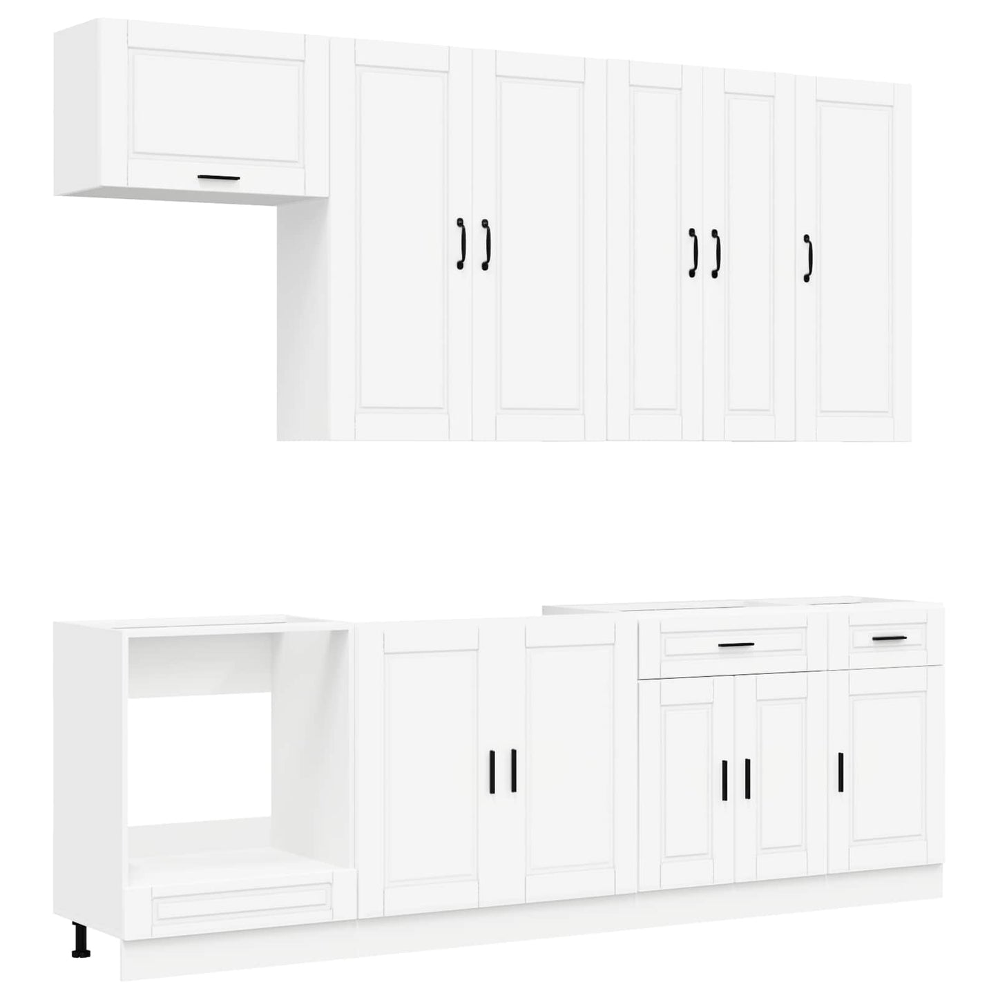 Kücheneinheit PORTO 8 pcs Weiß Holzwerkstoff