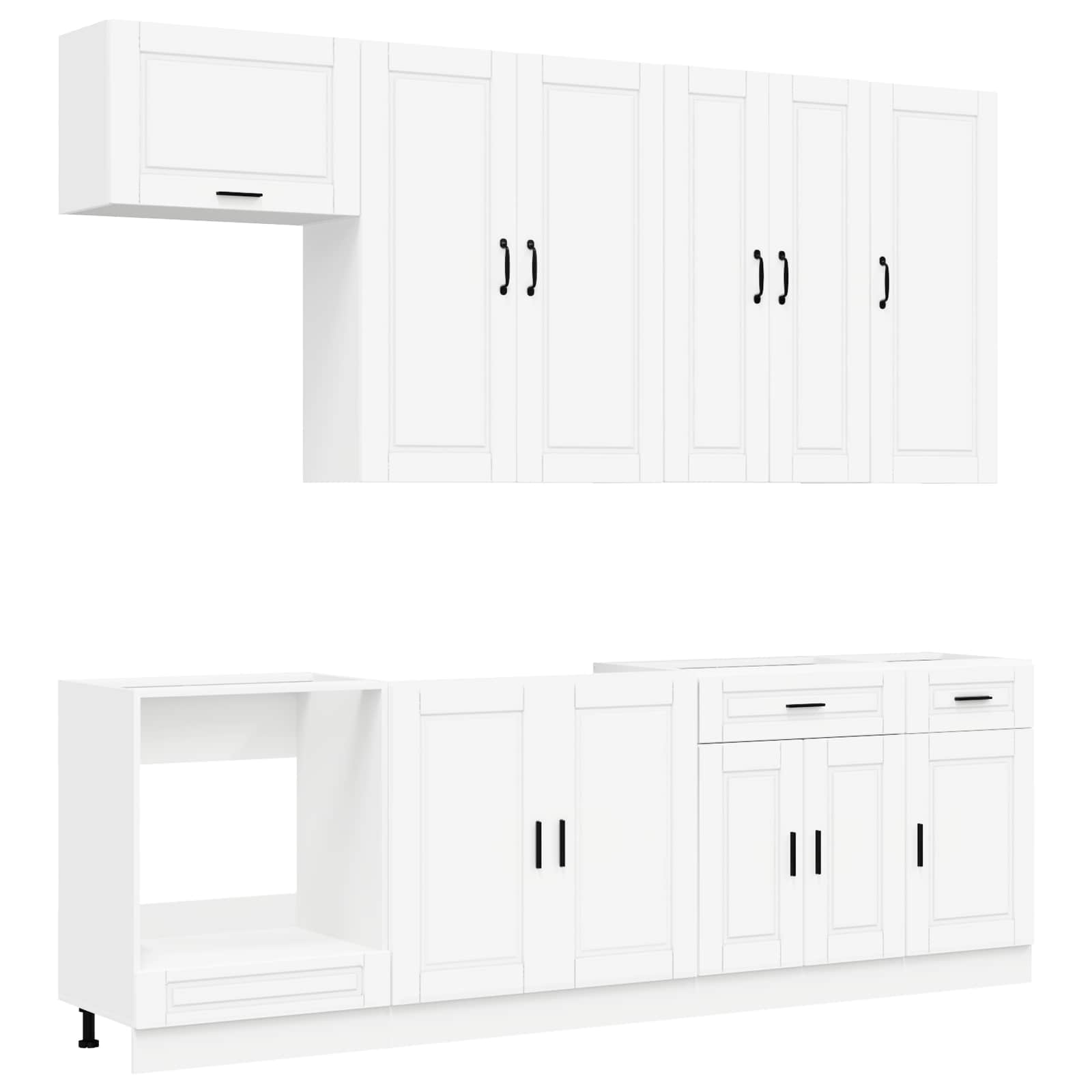 Kücheneinheit PORTO 8 pcs Weiß Holzwerkstoff