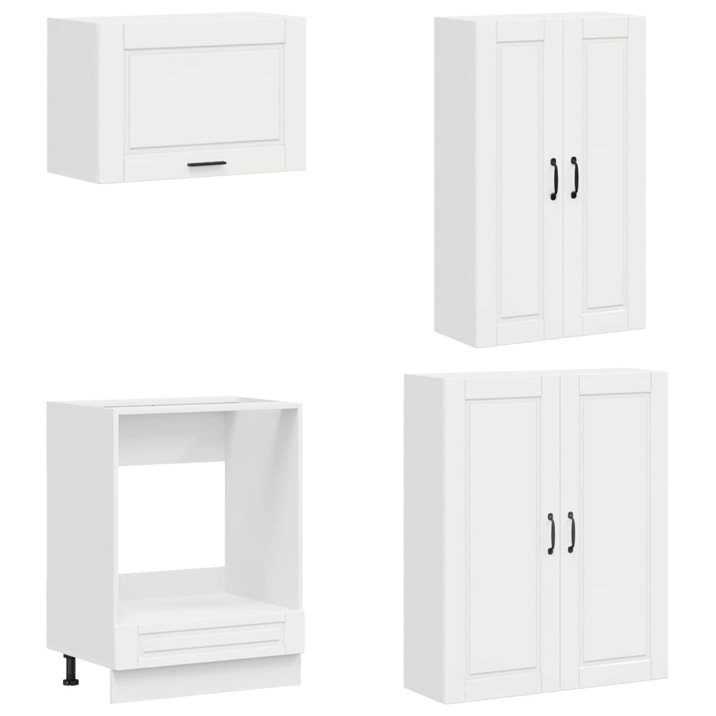 Kücheneinheit PORTO 8 pcs Hochglanz Weiß Holzwerkstoff