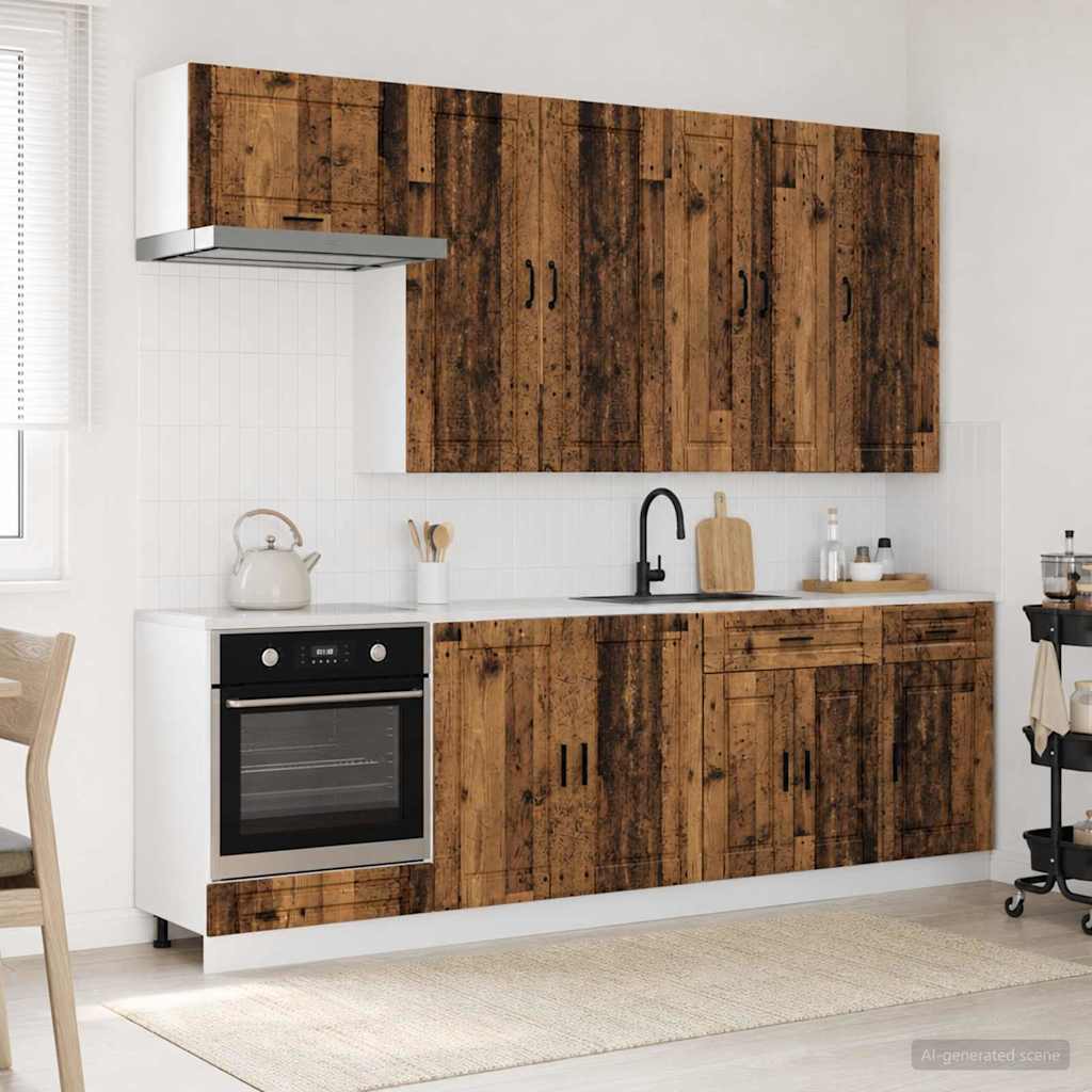 Kücheneinheit PORTO 8 stk. Altholz Holzwerkstoff