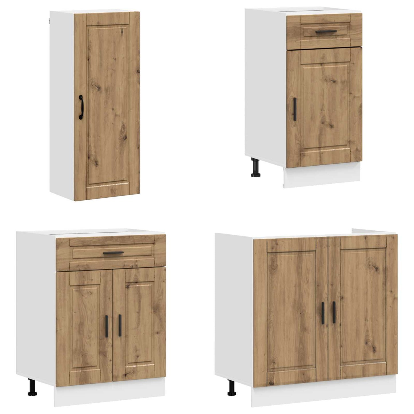 Kücheneinheit PORTO 8 pcs Artisan-Eiche Holzwerkstoff