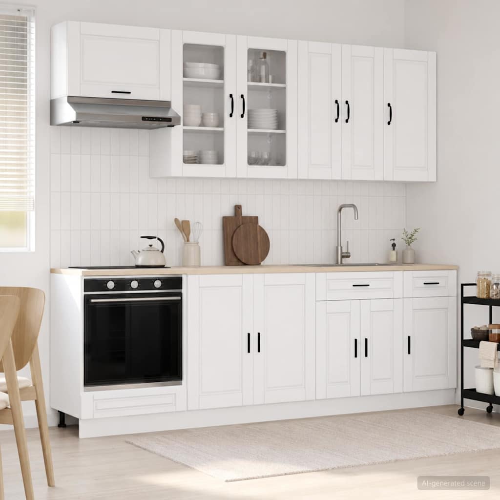 Kücheneinheit PORTO 8 pcs Weiß Holzwerkstoff