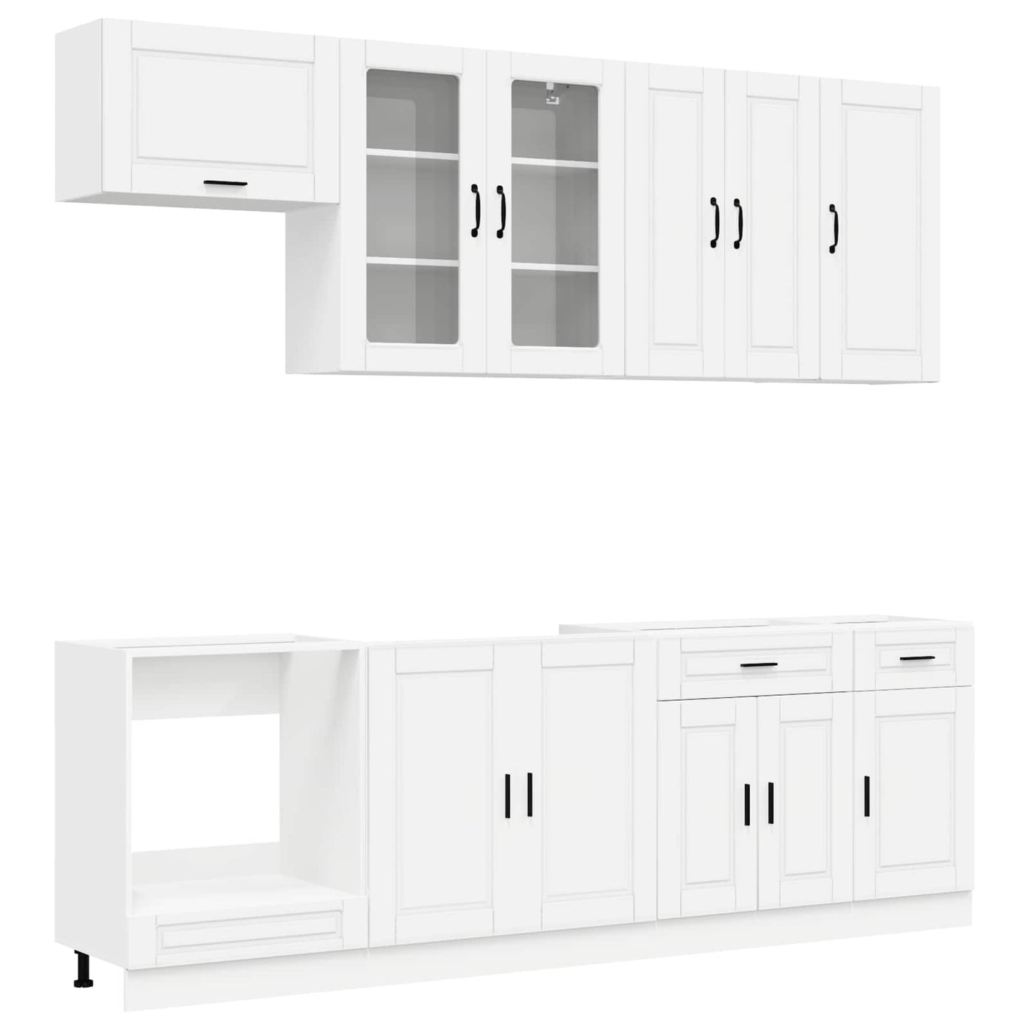 Kücheneinheit PORTO 8 pcs Weiß Holzwerkstoff