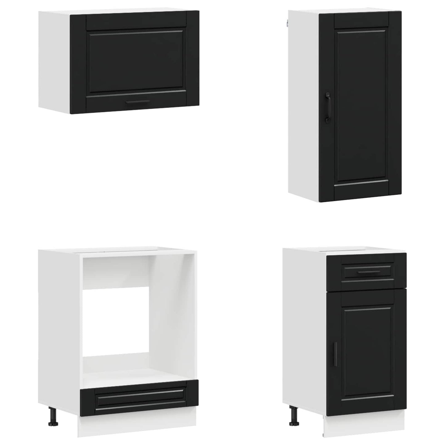 Kücheneinheit PORTO 8 pcs Schwarz Holzwerkstoff