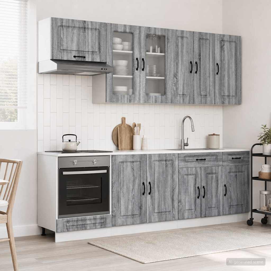 Kücheneinheit KALMAR 8 stk. Grau Sonoma Holzwerkstoff