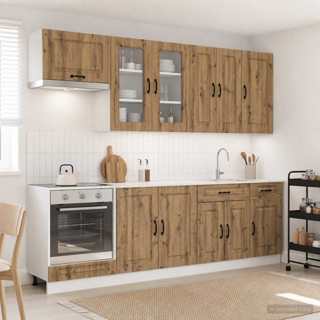 Kücheneinheit KALMAR 8 pcs Artisan-Eiche Holzwerkstoff