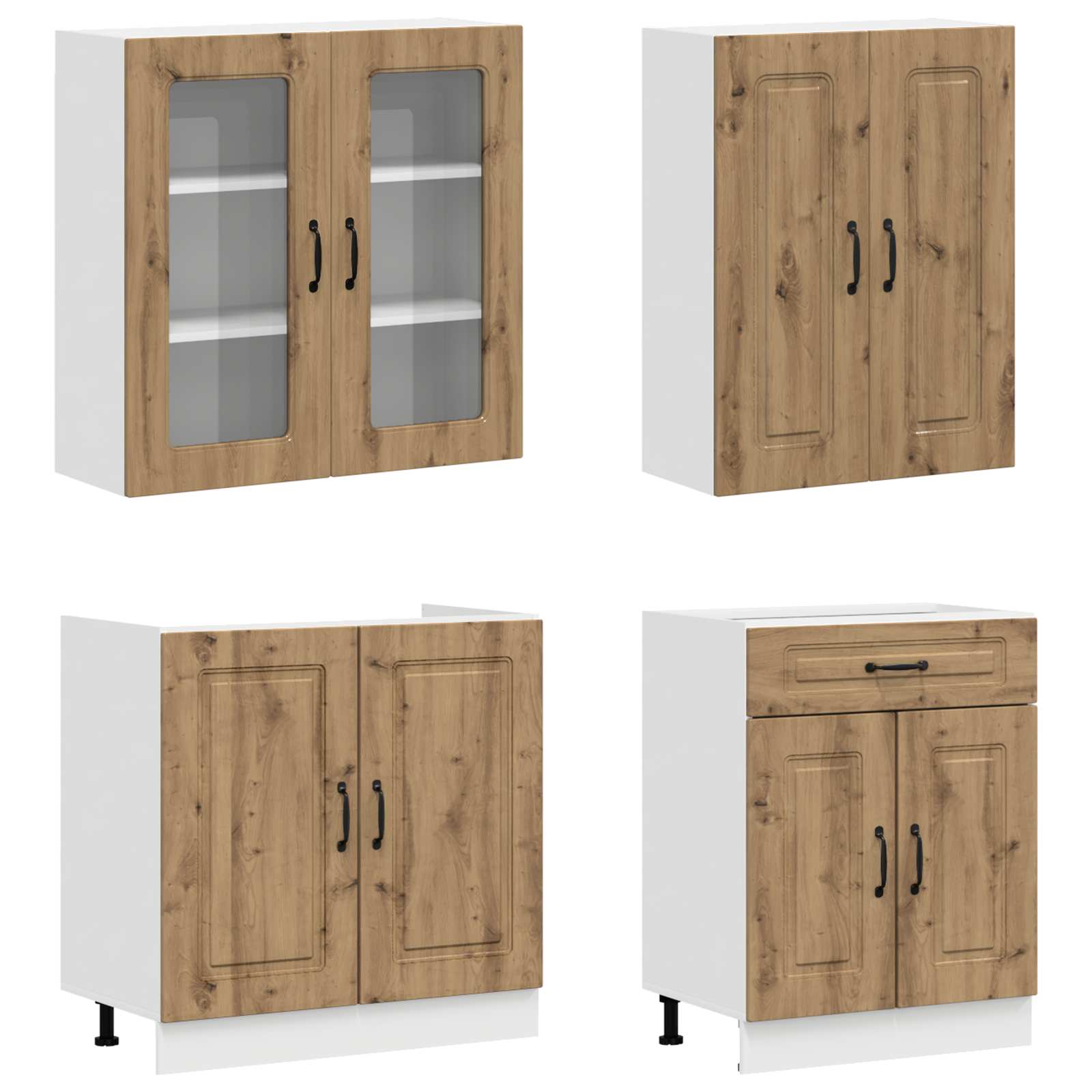 Kücheneinheit KALMAR 8 pcs Artisan-Eiche Holzwerkstoff