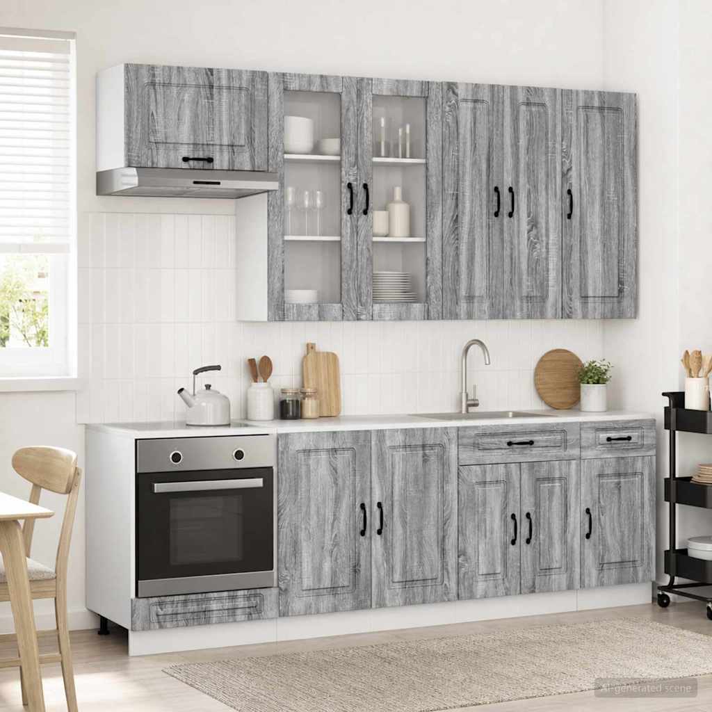 Kücheneinheit KALMAR 8 stk. Grau Sonoma Holzwerkstoff
