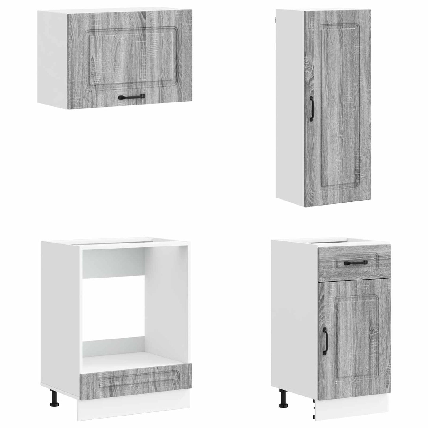 Kücheneinheit KALMAR 8 stk. Grau Sonoma Holzwerkstoff
