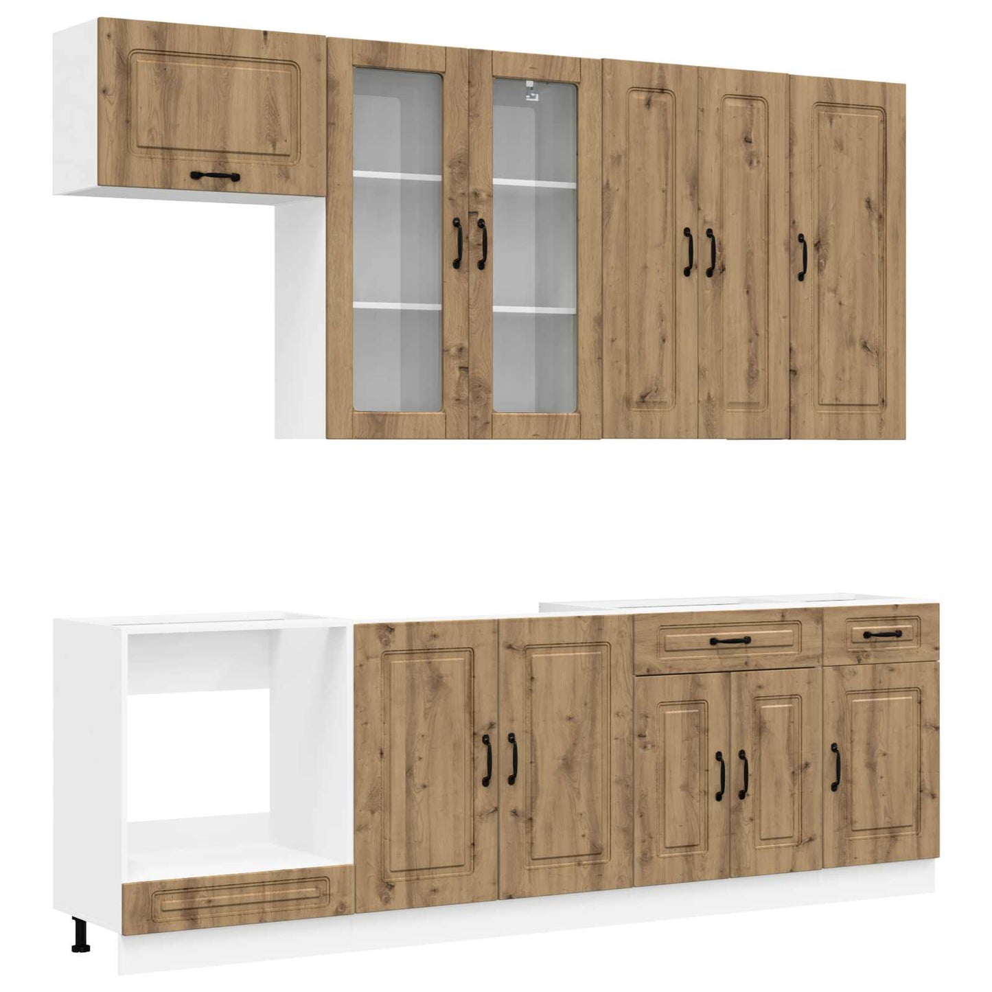 Kücheneinheit KALMAR 8 pcs Artisan-Eiche Holzwerkstoff