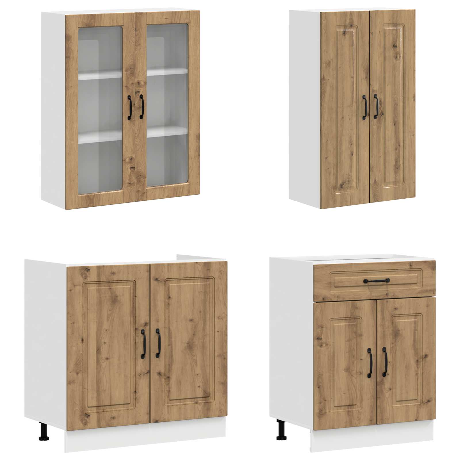 Kücheneinheit KALMAR 8 pcs Artisan-Eiche Holzwerkstoff