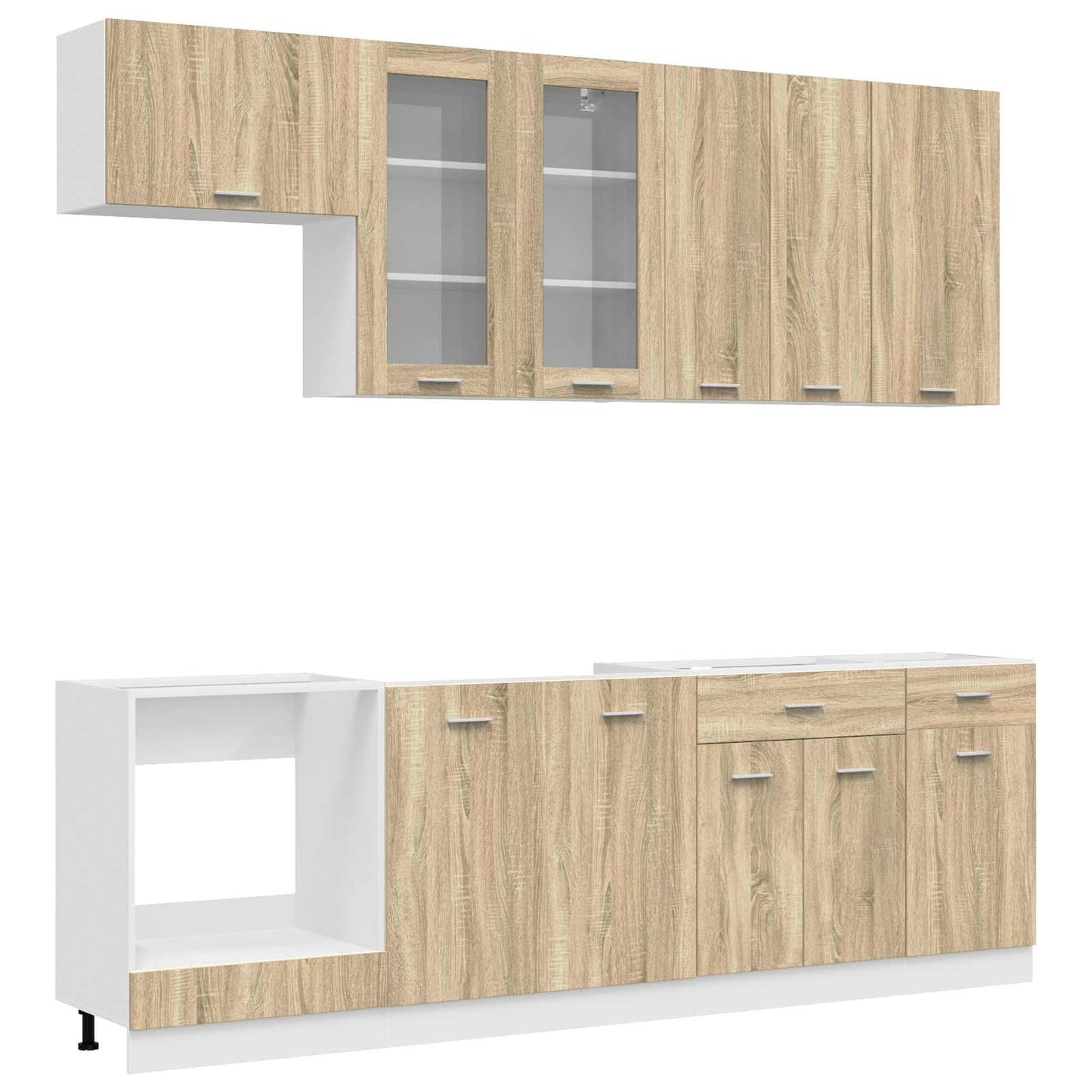 Kücheneinheit LYON 8 pcs Sonoma-Eiche Holzwerkstoff