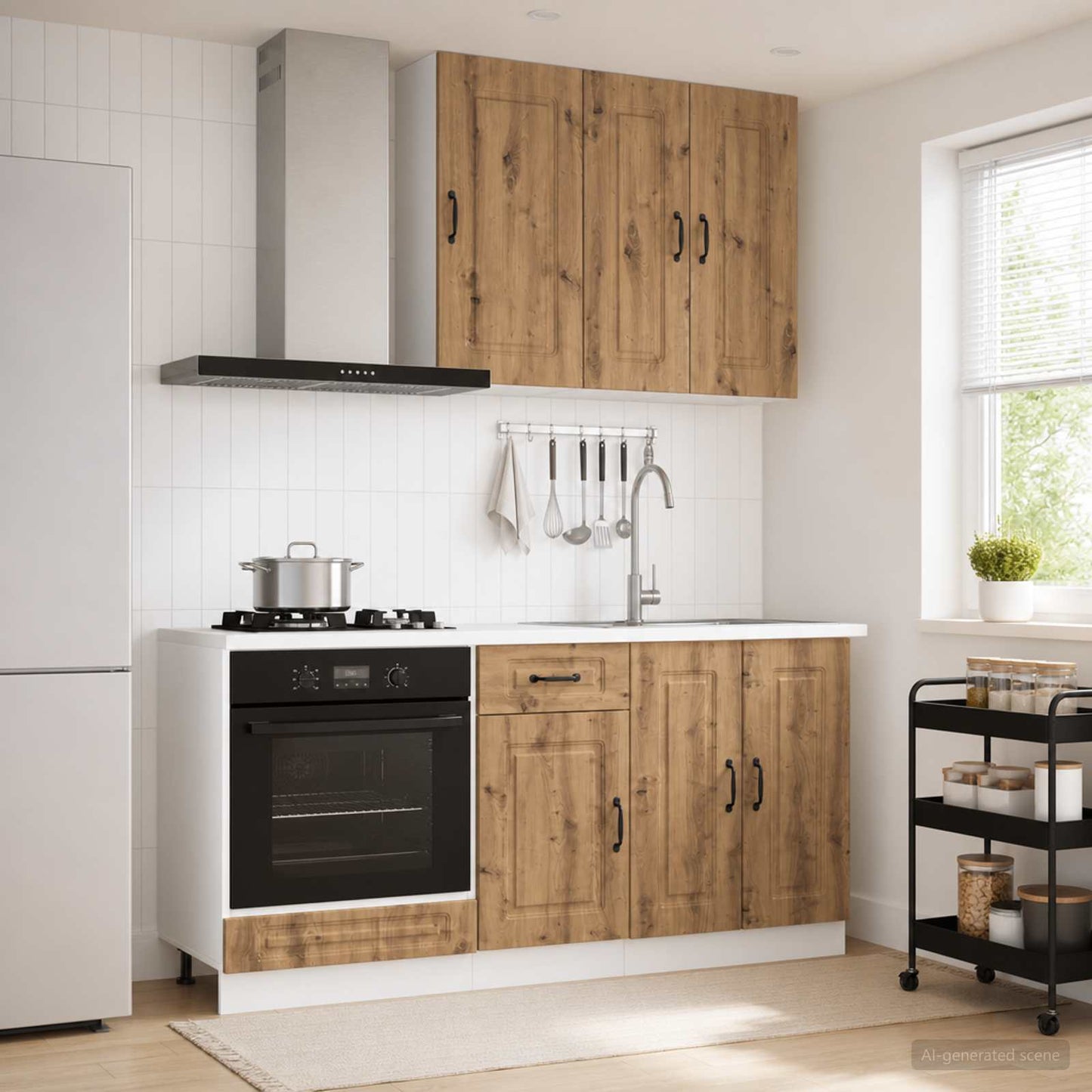 Kücheneinheit KALMAR 5 stk. Artisan-Eiche Holzwerkstoff