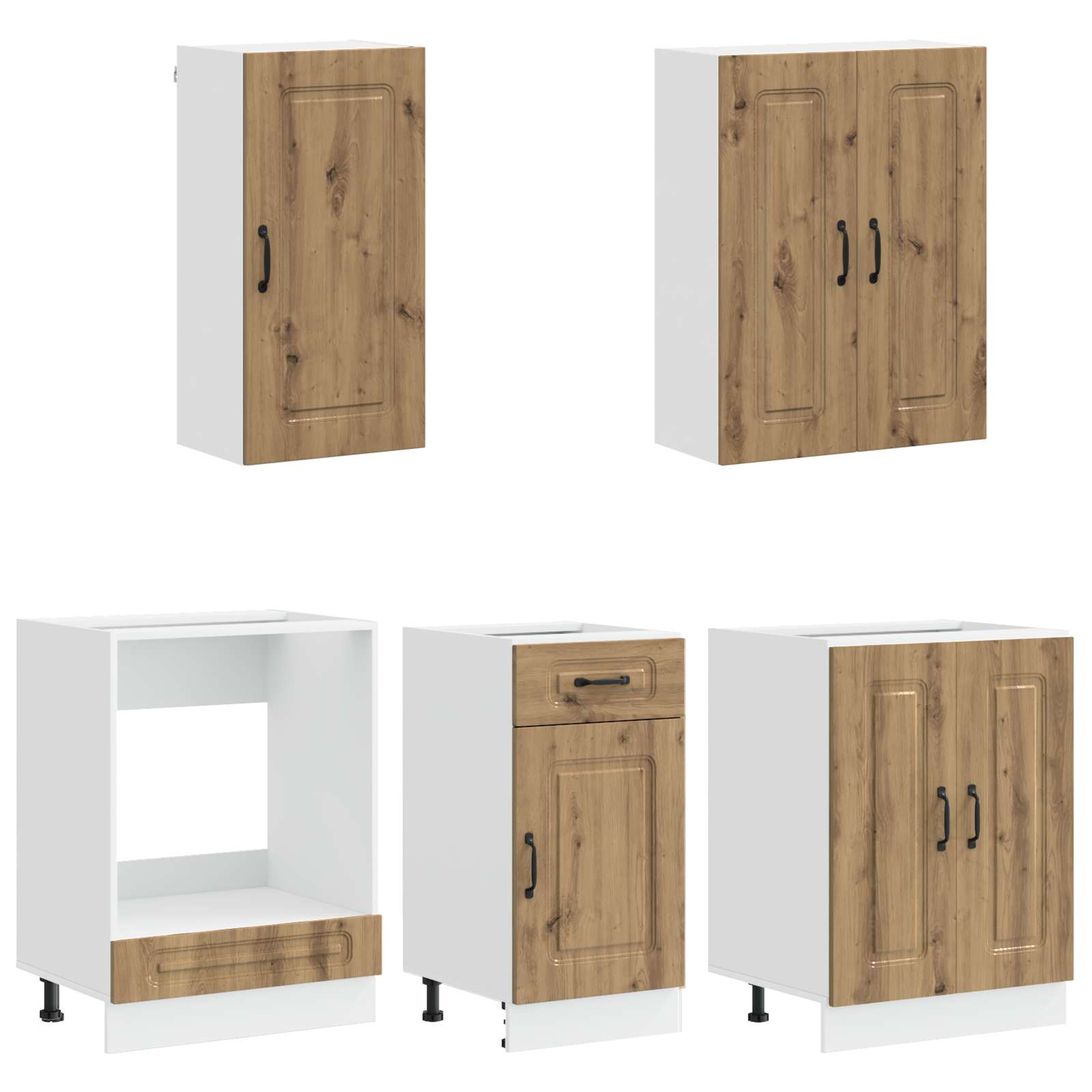 Kücheneinheit KALMAR 5 stk. Artisan-Eiche Holzwerkstoff