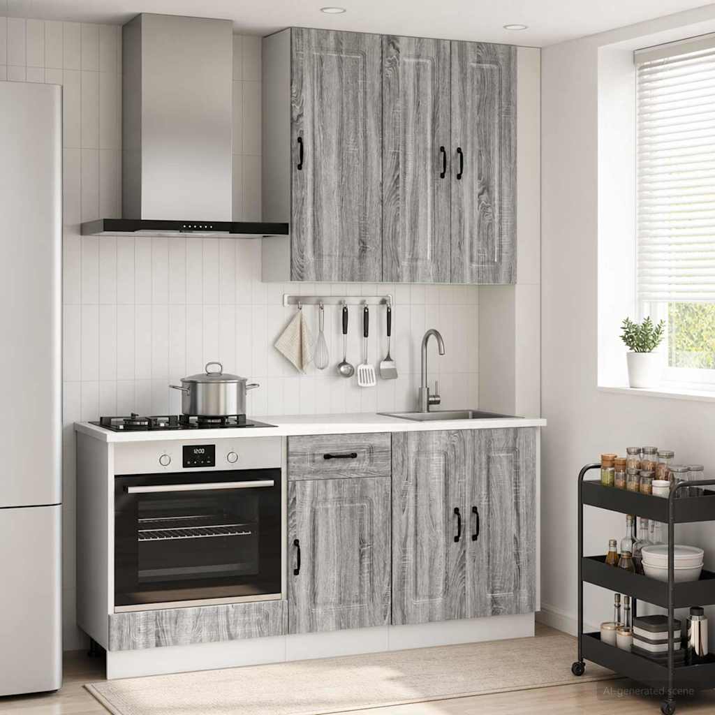 Kücheneinheit KALMAR 5 stk. Grau Sonoma Holzwerkstoff