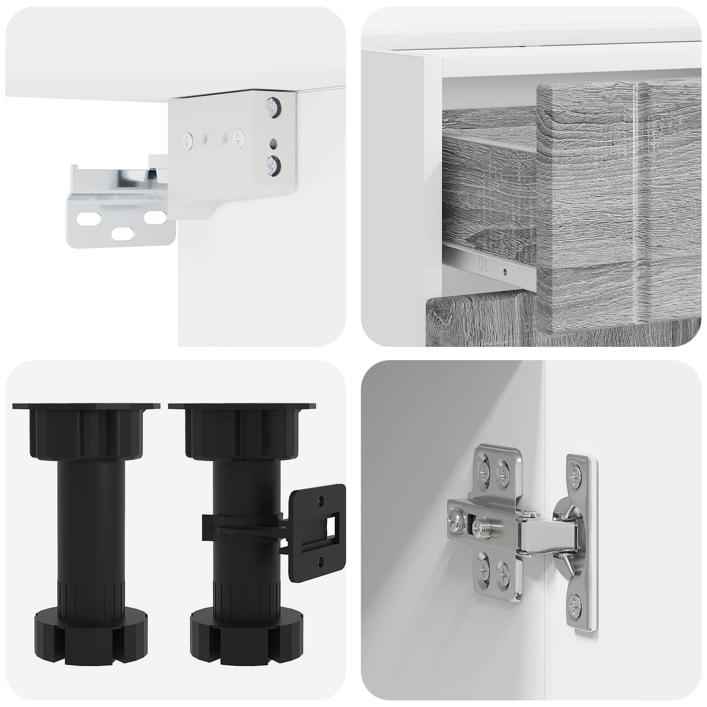 Kücheneinheit LUCCA 5 pcs Grau Sonoma Holzwerkstoff